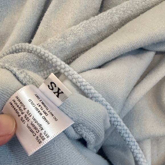 Gil Rodriguez Women's Light Blue Half-Zip Terry Cloth Sweatshirt - Picture 5 of 6